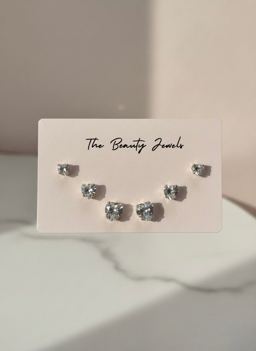 The Eternal Heart Stud Set- Gold  💖✨