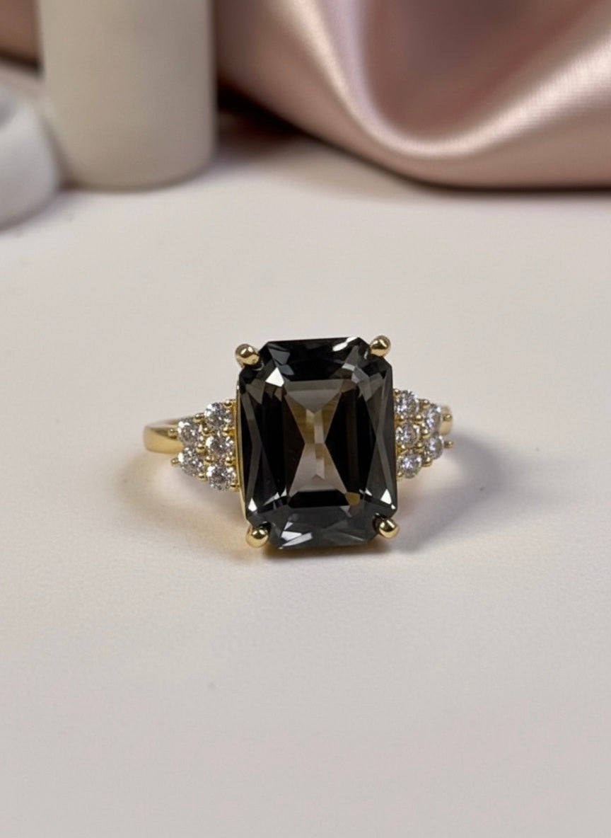 The Charcoal Empress Adjustable Ring 💍🌑