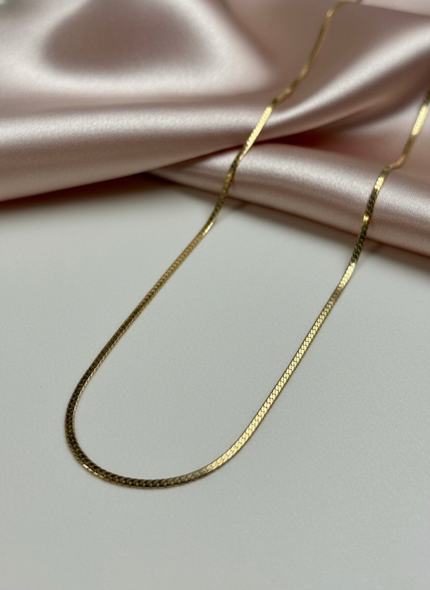 The Liquid Gold Herringbone Chain ⛓️✨