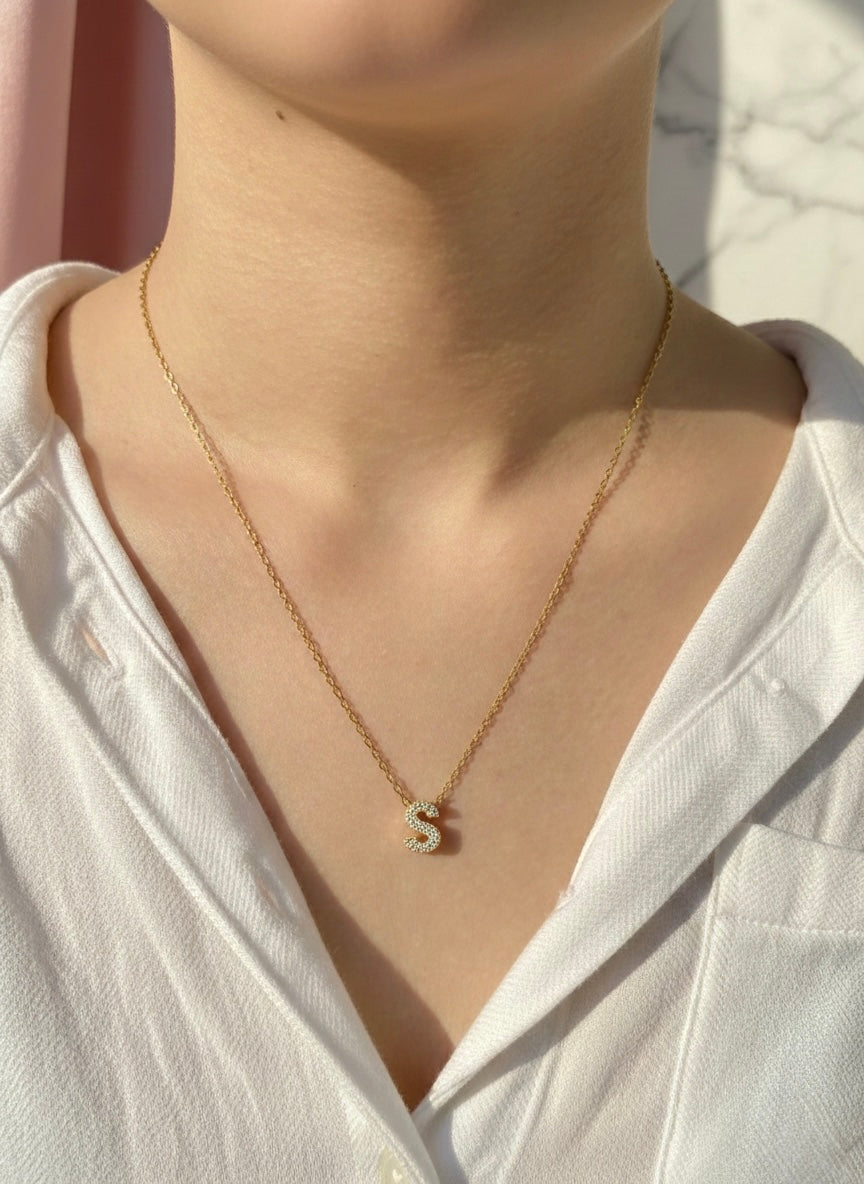 🔠 Initial Spark Necklace ✨ – S