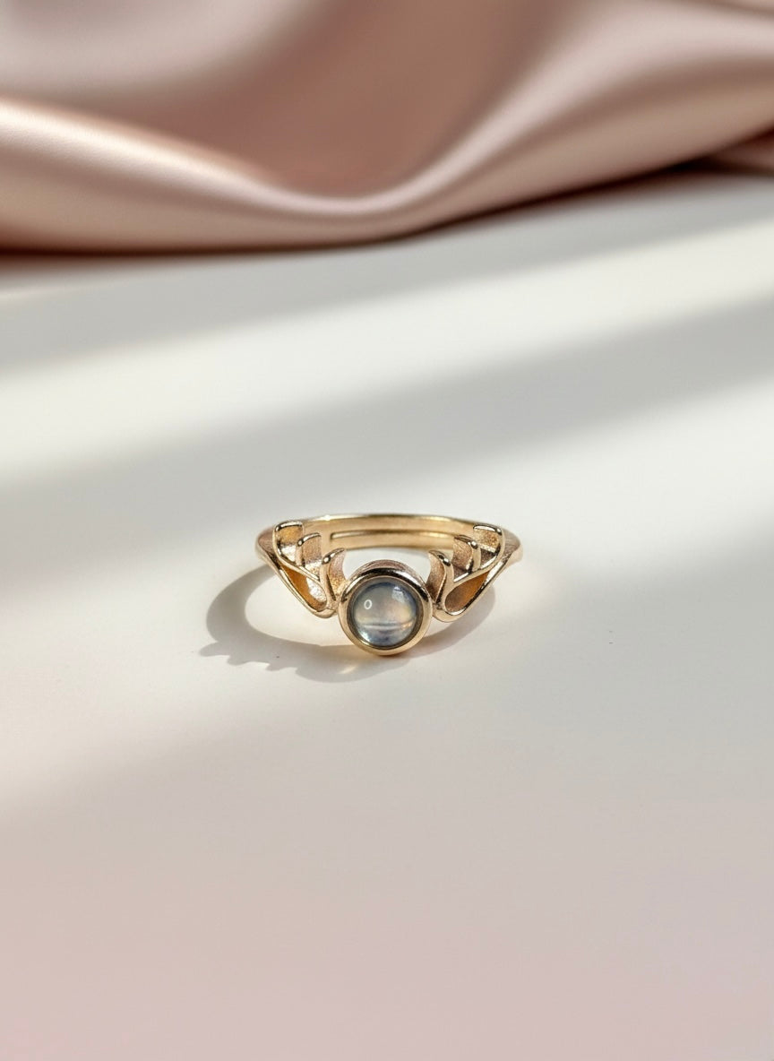 Golden Antler Forest Ring – Adjustable Nature-Inspired Statement 🦌✨