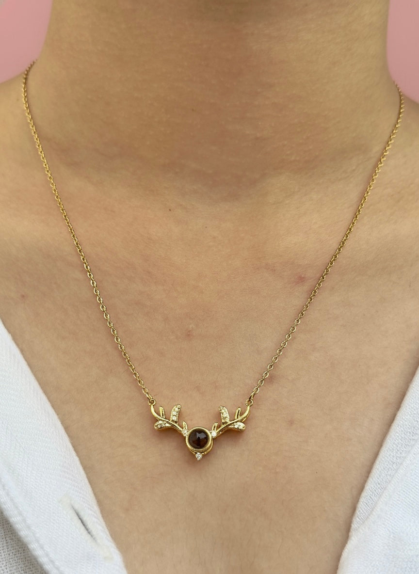 ✨ Elegant Antler Charm Necklace