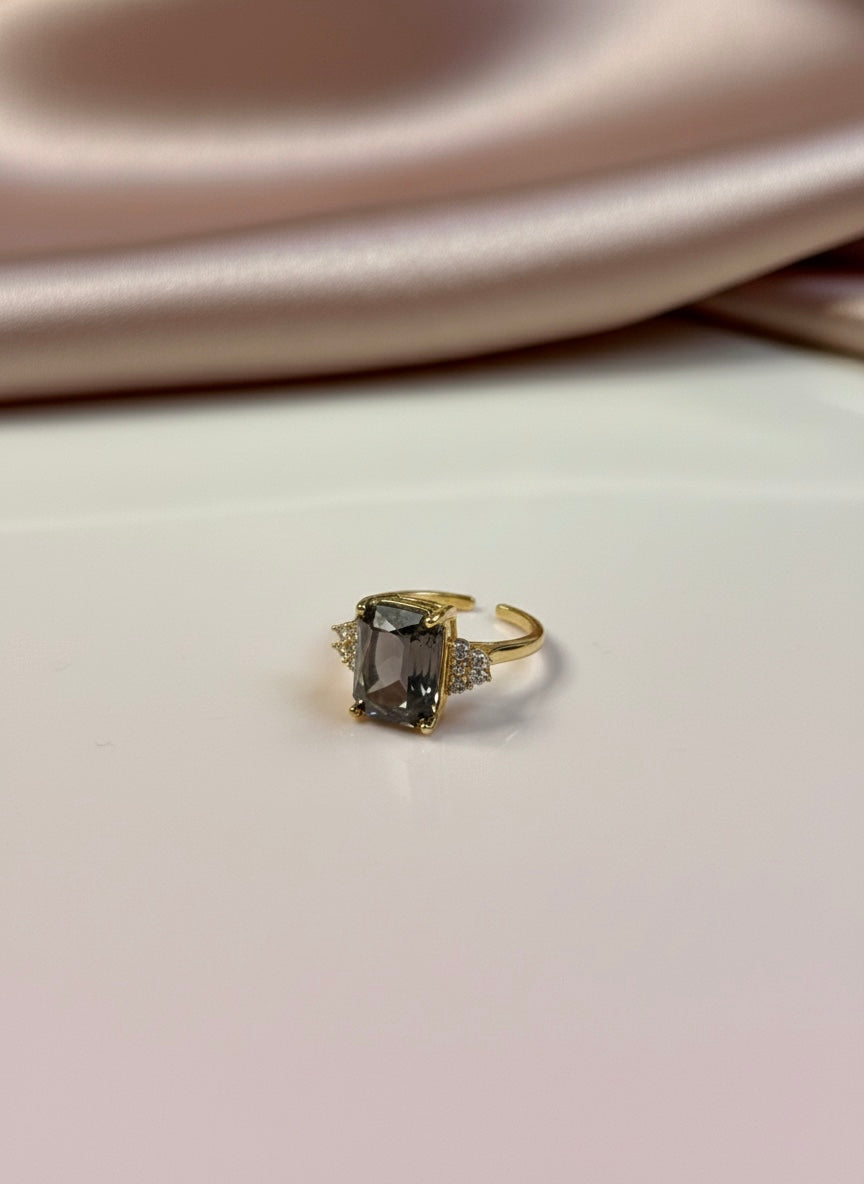 The Charcoal Empress Adjustable Ring 💍🌑