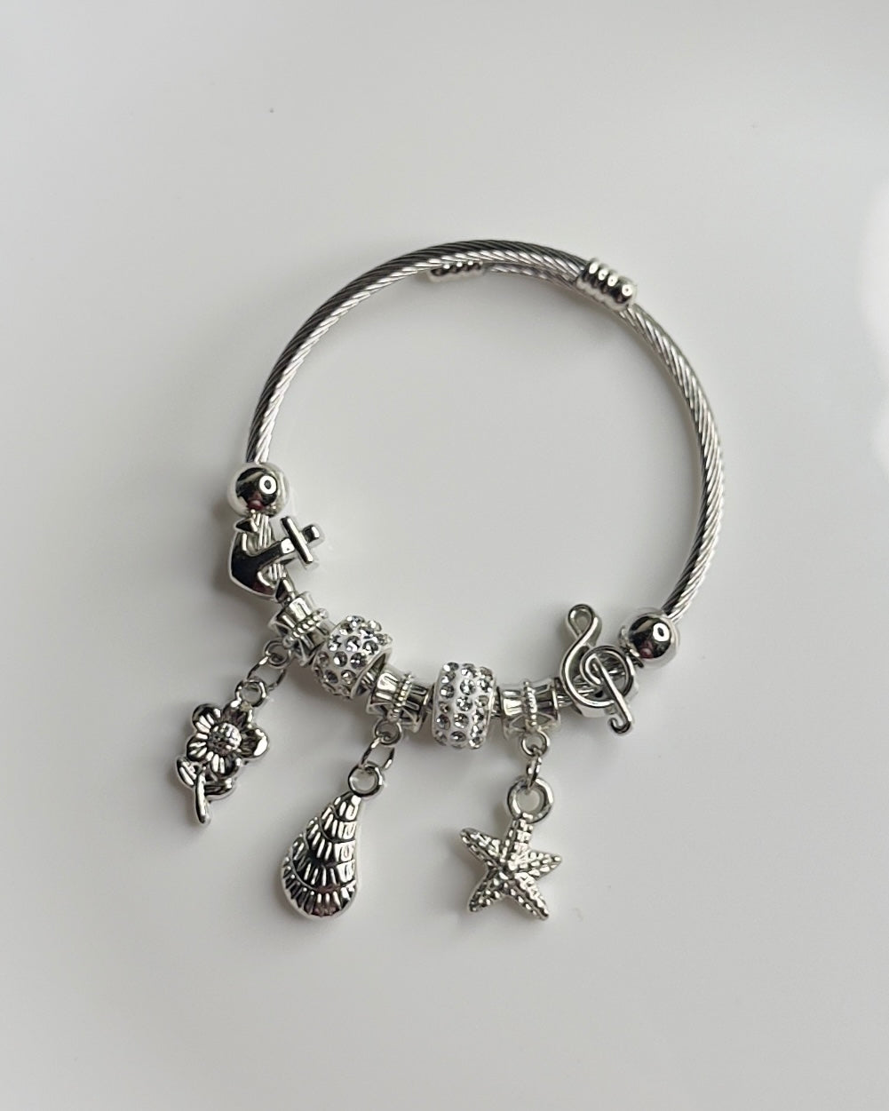 ShimmerLink Charm Bracelet- Drop and Star
