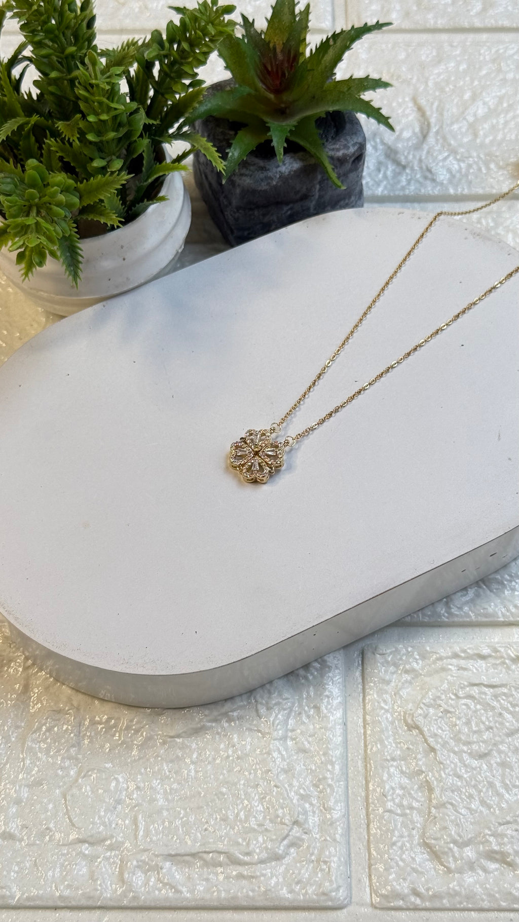 4 Heart Clover Necklace