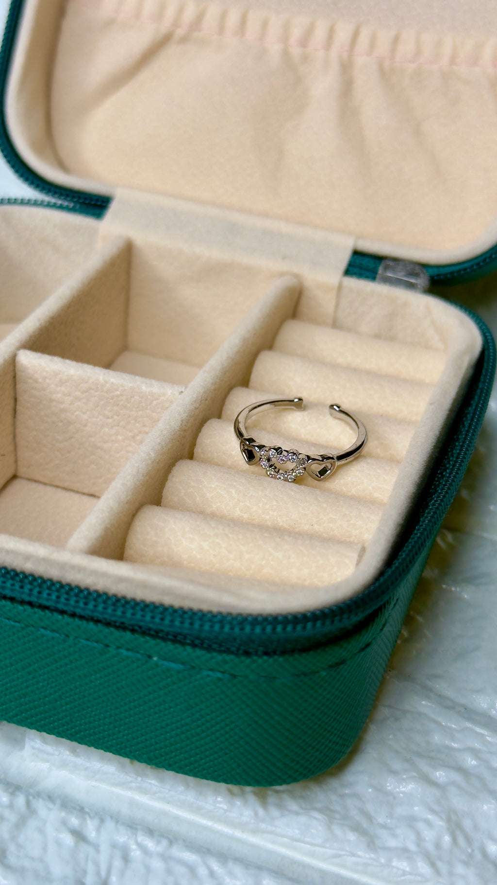 Stone Heart Ring [adjustable]