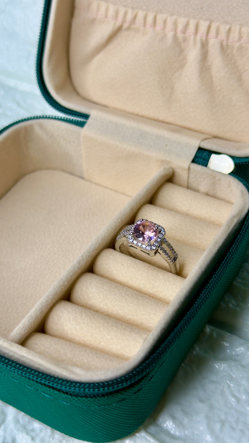 Pink Stone Ring [adjustable]