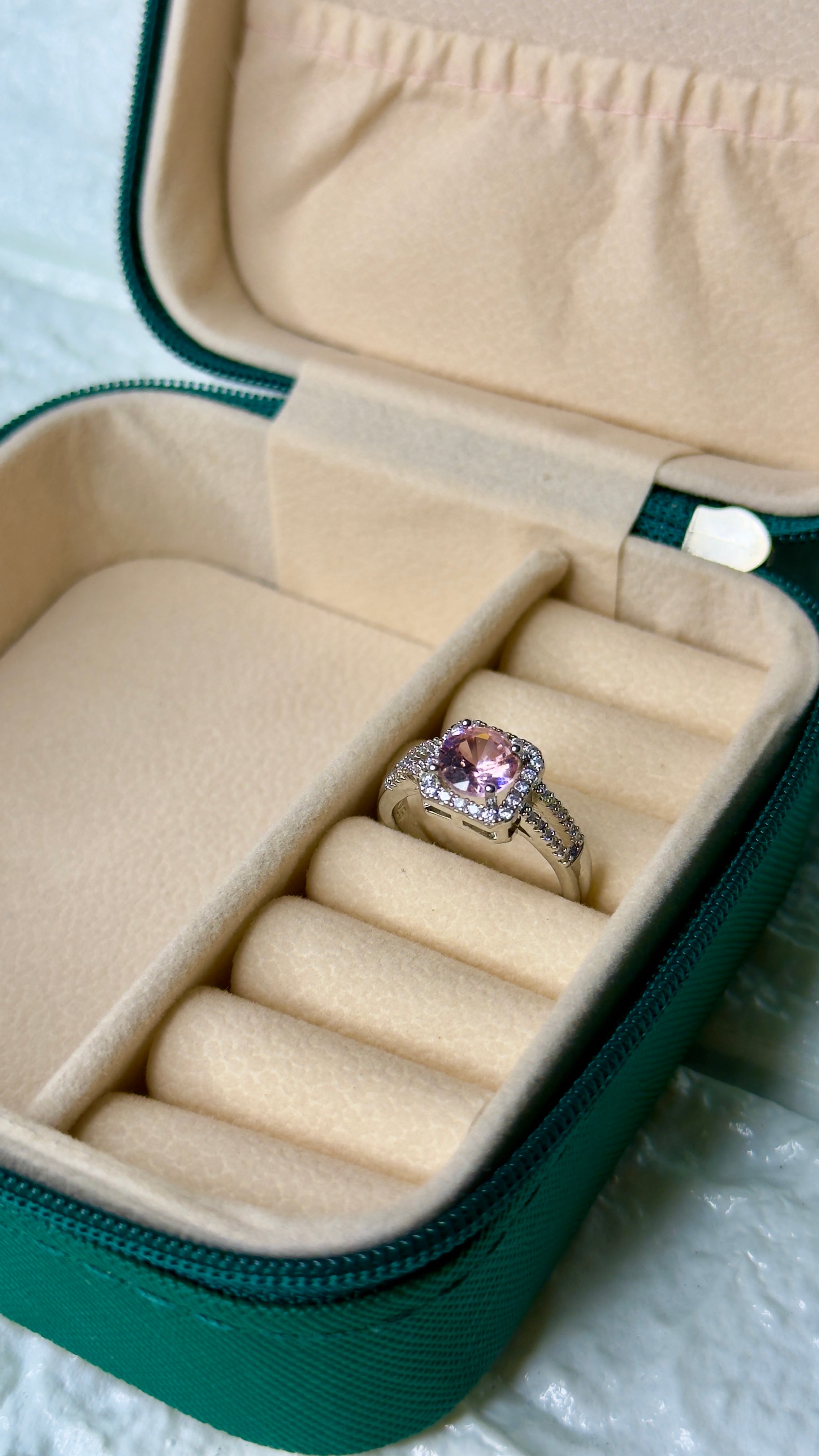 Pink Stone Ring [adjustable]