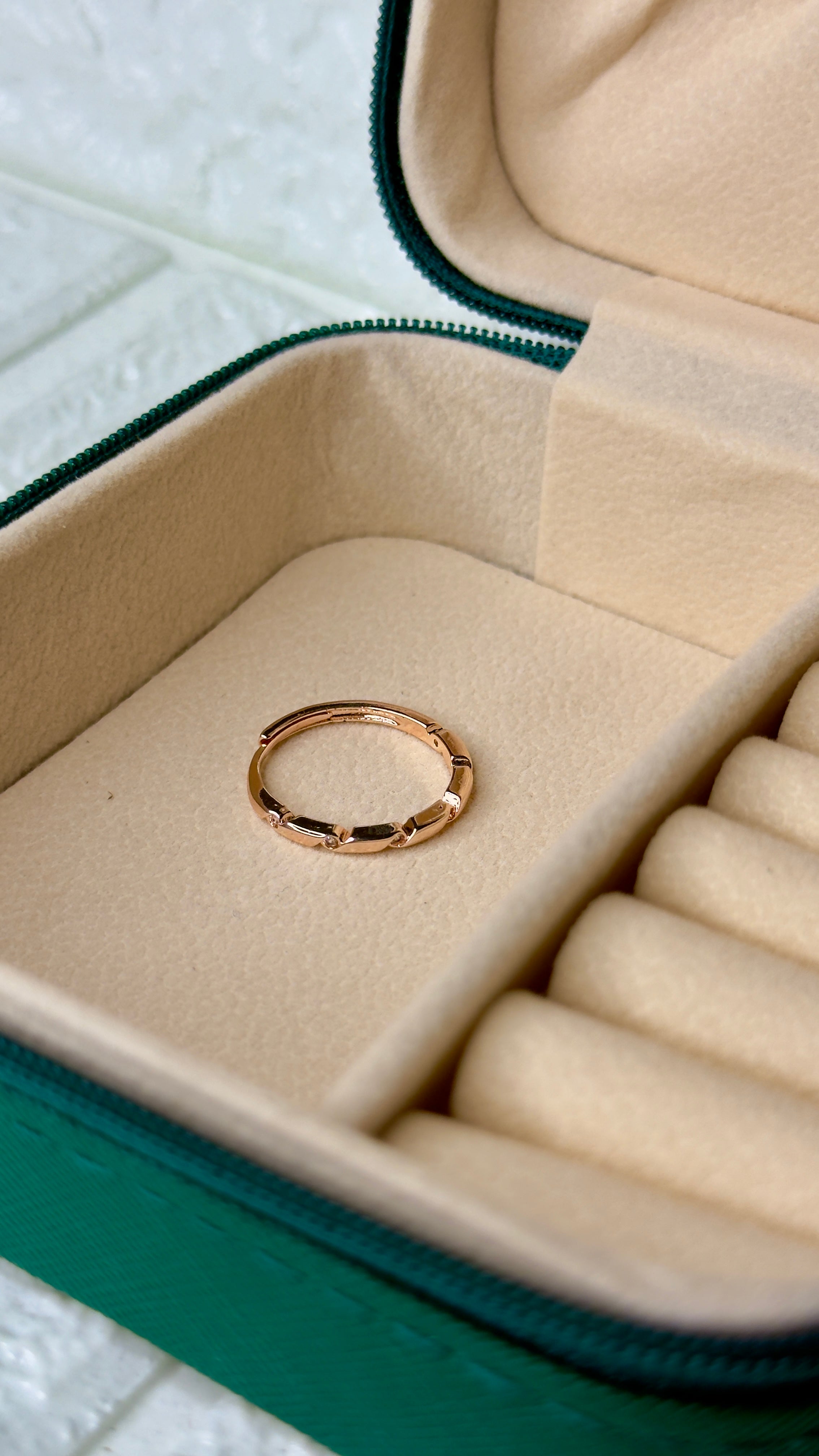 Bamboo Rose Gold Ring [adjustable]